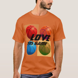 Camiseta Amar Esta Arte De Pop De Basquete