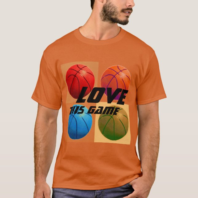 Camiseta Amar Esta Arte De Pop De Basquete (Frente)