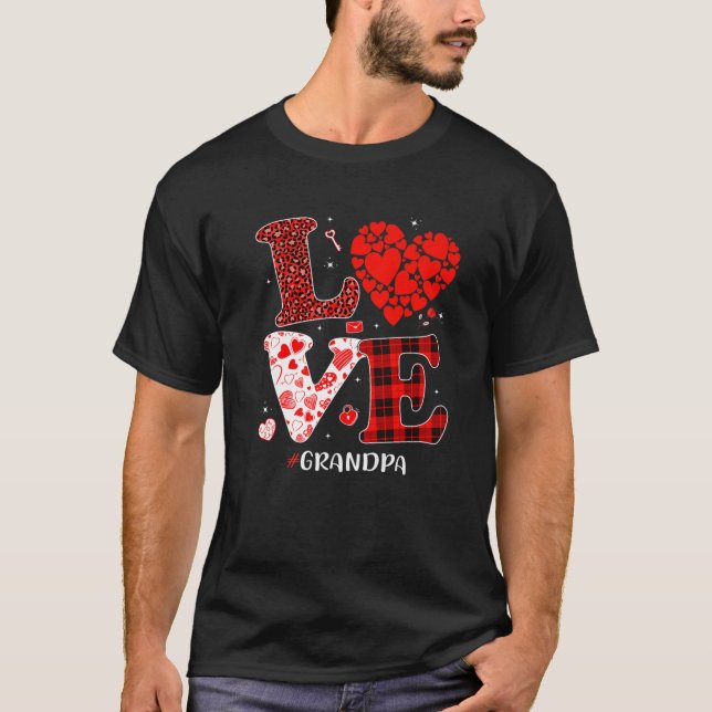 Camiseta Amar Família Vovô Coração Namorados Engraçado (Frente)