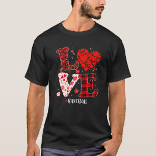 Camiseta Amar Famílias Baseball Coração Engraçado Valen