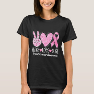 Camiseta Amar Fita Cor-de-rosa Sensibilização do Cancer 1