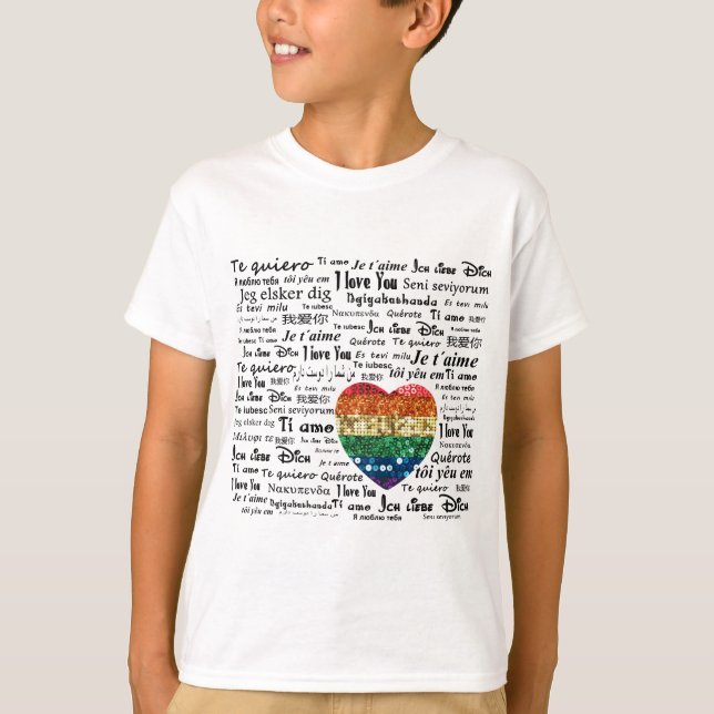 Camiseta Amar línguas estrangeiras (Frente)