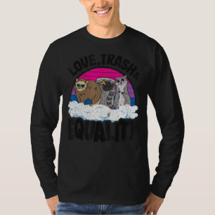 Camiseta Amar Lixo e Igualdade Ogambm Raccoon Bisexual Fla