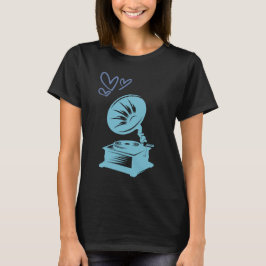 Camiseta Amar Música Escola Antiga Gramofone