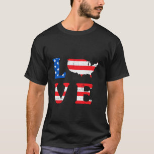 Camiseta Amar os EUA Abraçando o Espírito Americano