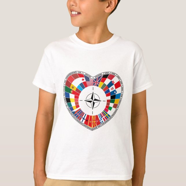 Camiseta Amar Países da OTAN, com a OTAN (Frente)