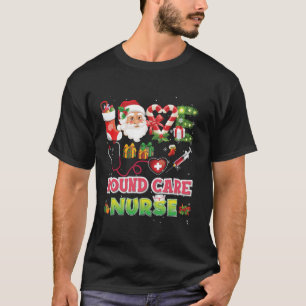 Camiseta Amar Papais noeis de Enfermeira de Natal Candy Can