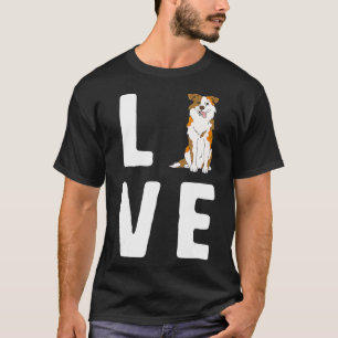 Camiseta Amar Pastores Australianos Sobrevivendo à Maçã Ver