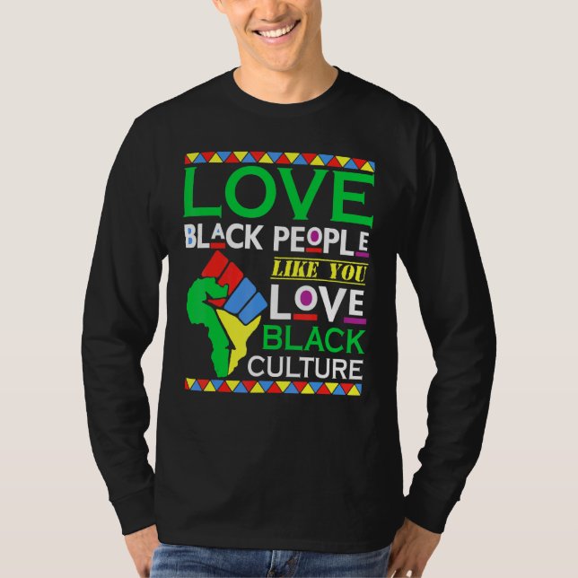 Camiseta Amar Pessoas Negras Como Você Ama Cultura Negra (Frente)
