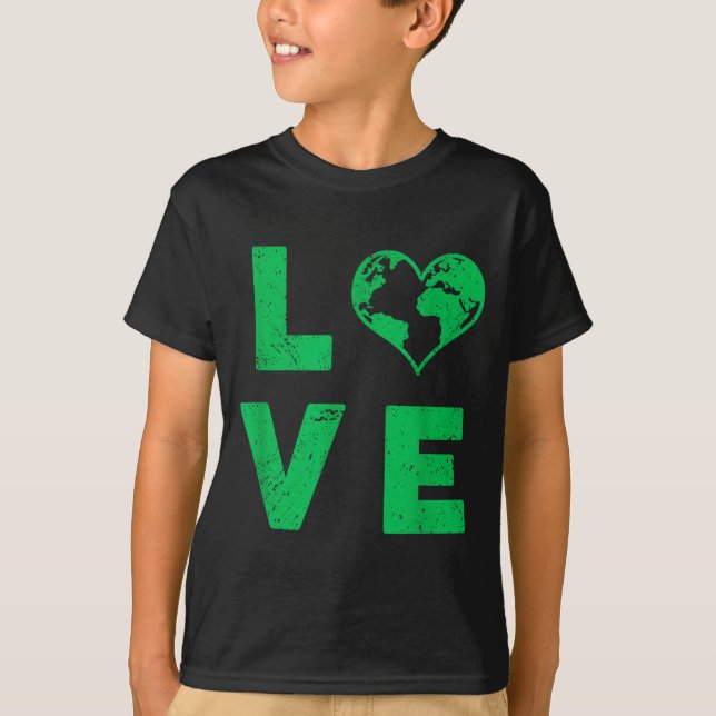 Camiseta Amar planeta terra angustiado ambiental  (Frente)