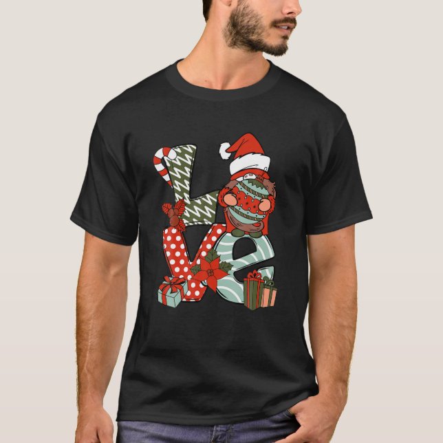 Camiseta Amar presentes de Natal para Homens Natal (Frente)