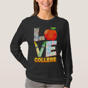 Camiseta Amar Professora Do Colégio Estudante De Volta À Es