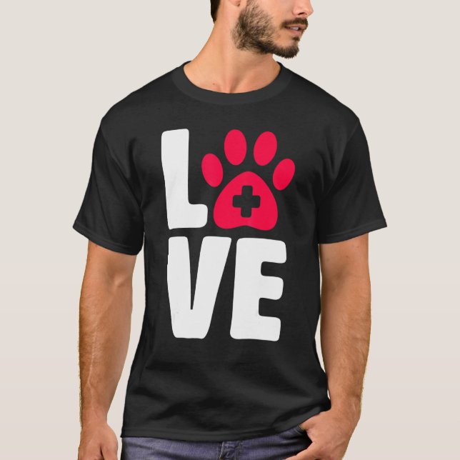 Camiseta Amar Professora Ensinando Educador Red Dog Paw (Frente)