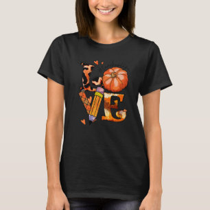 Camiseta Amar Professora Vida Pumpkin Leopard Queda Graças