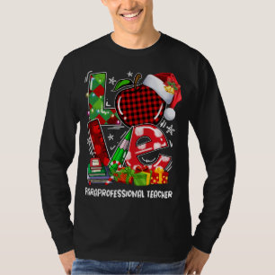Camiseta Amar Professores Paraprofissionais Luzes de Natal