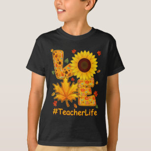 Camiseta Amar Queda Autumn Sunflower Professor Life Profess