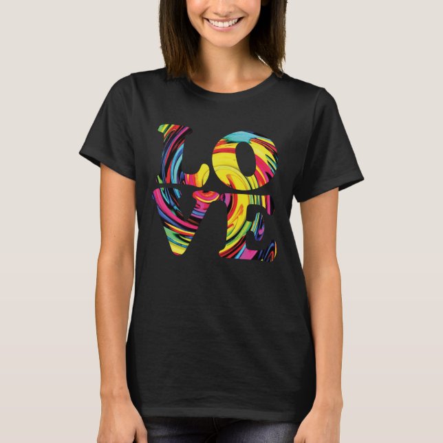 Camiseta Amar Rainbow Flag LGBT Orgulho gay T Shirt 2 (Frente)