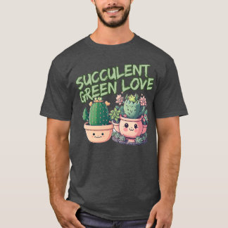 Camiseta Amar Suculento Amor Verde