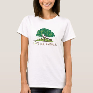 Camiseta amar todos os animais