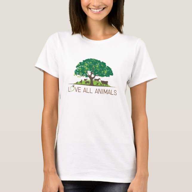 Camiseta amar todos os animais (Frente)