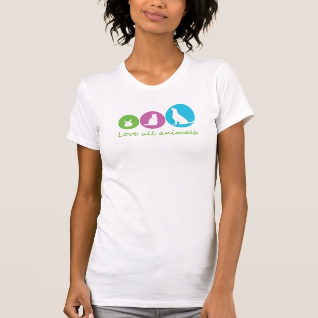 Camiseta amar todos os animais (Frente)