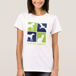 Camiseta amar todos os animais