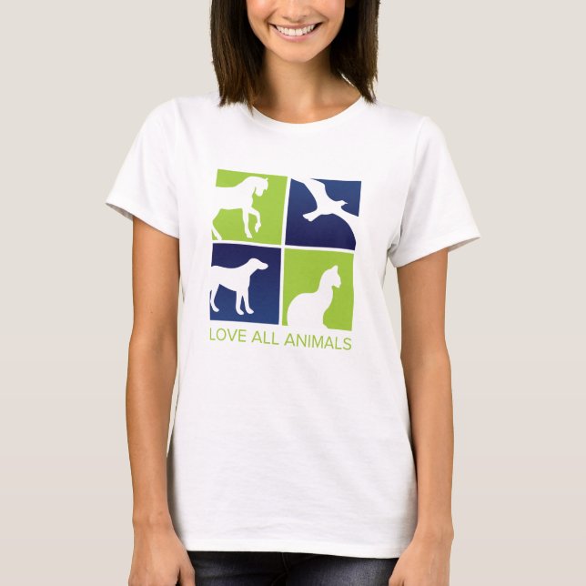Camiseta amar todos os animais (Frente)