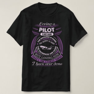 Camiseta Amar um piloto não é Duro