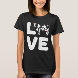 Camiseta Amar Vaca Leite Farmer Fazenda Prêmio Animal