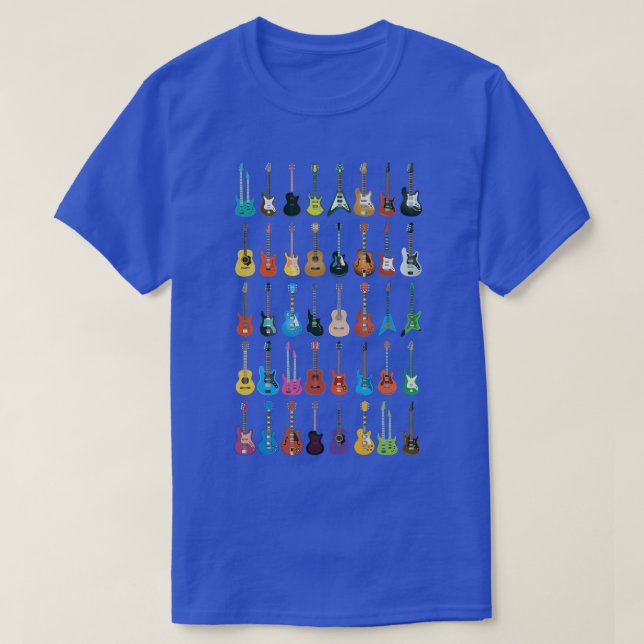 Camiseta Amar Violão Diferentes Guitarras Música Sobreviven (Frente do Design)