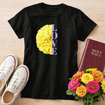 Amar Zínia Floral Amarelo Brilhante Cristão