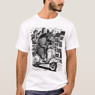 Camiseta Amardillo riding a Vespa T-shirt
