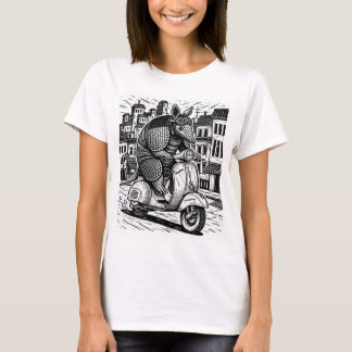 Camiseta Amardillo riding a Vespa T-shirt