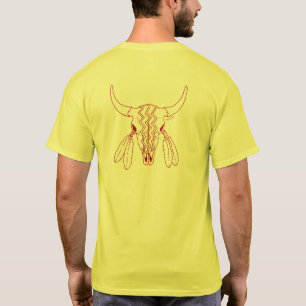Camiseta amarela da linha vermelha Ghost Dance Buf