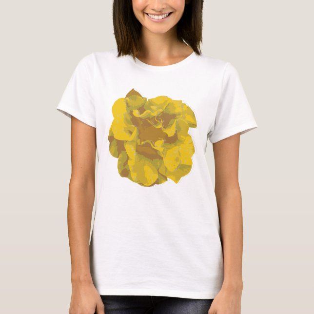 Camiseta Amarela de Camélia Moderna (Frente)