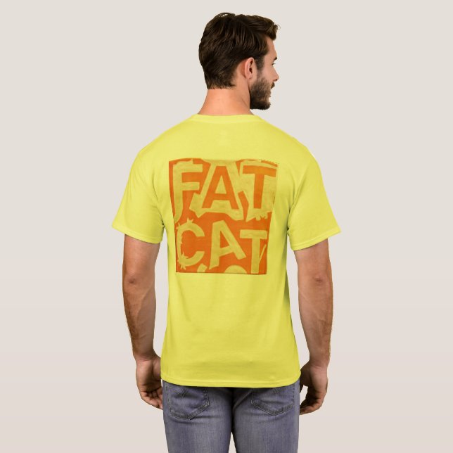 Camiseta Amarela Gato Gordo (Parte Traseira Completa)