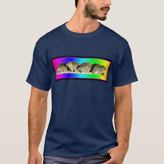 Camiseta Amarelando o Hyrax Africano (Frente)