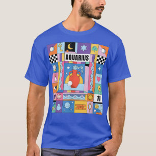 Camiseta Amarelante Aquarius Funny Retro Zodiodato, Anivers