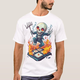 Camiseta Amarelinha do Inferno � Caveira de Demônio Engraça