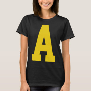 Camiseta Amarelo a' em vermelho para Alvin Costume Hallowee
