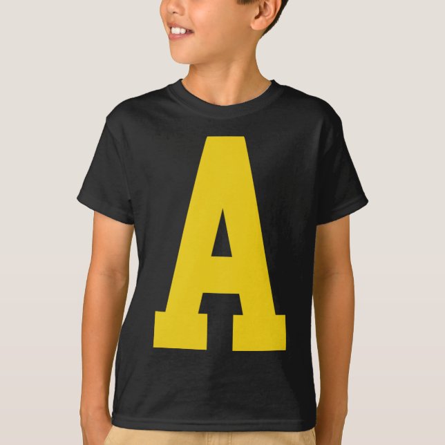 Camiseta Amarelo a' em vermelho para Alvin Costume Hallowee (Frente)