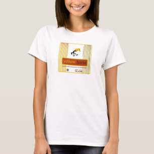 Camiseta Amarelo amarelo da correia de espaguetes das