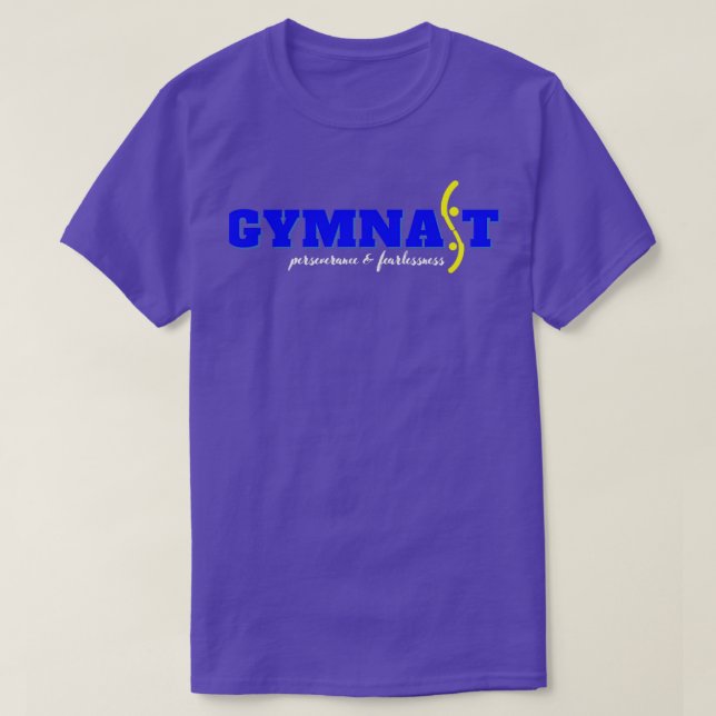 Camiseta Amarelo Azul Gymnast (Frente do Design)