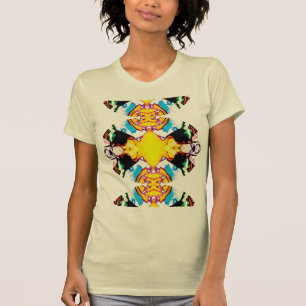 Camiseta Amarelo Azul Verde Sudoeste Estendido Mandala