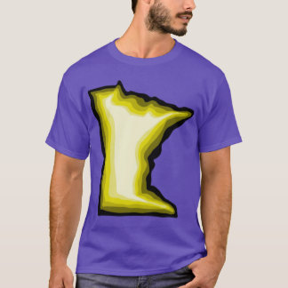 Camiseta Amarelo Brilhante Minnesota Superdimensionado