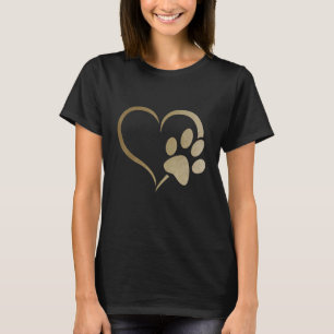 Camiseta Amarelo claro Cachorro gato impressão de pata cora