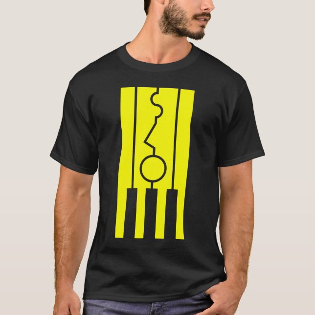 Camiseta Amarelo clássico do t-shirt lento (Frente)