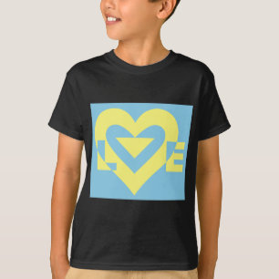 Camiseta Amarelo de Amor em Azul