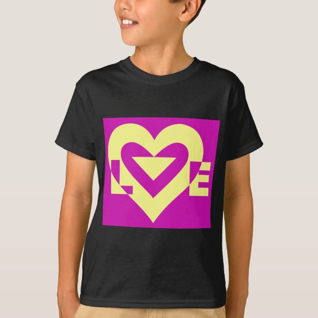 Camiseta Amarelo de amor em roxo (Frente)