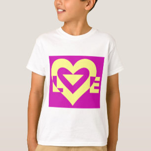 Camiseta Amarelo de amor em roxo